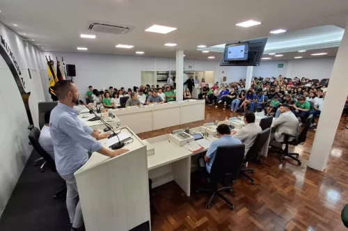 Sessão em horário especial reúne estudantes na Câmara de Soledade